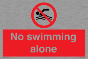No swimming alone